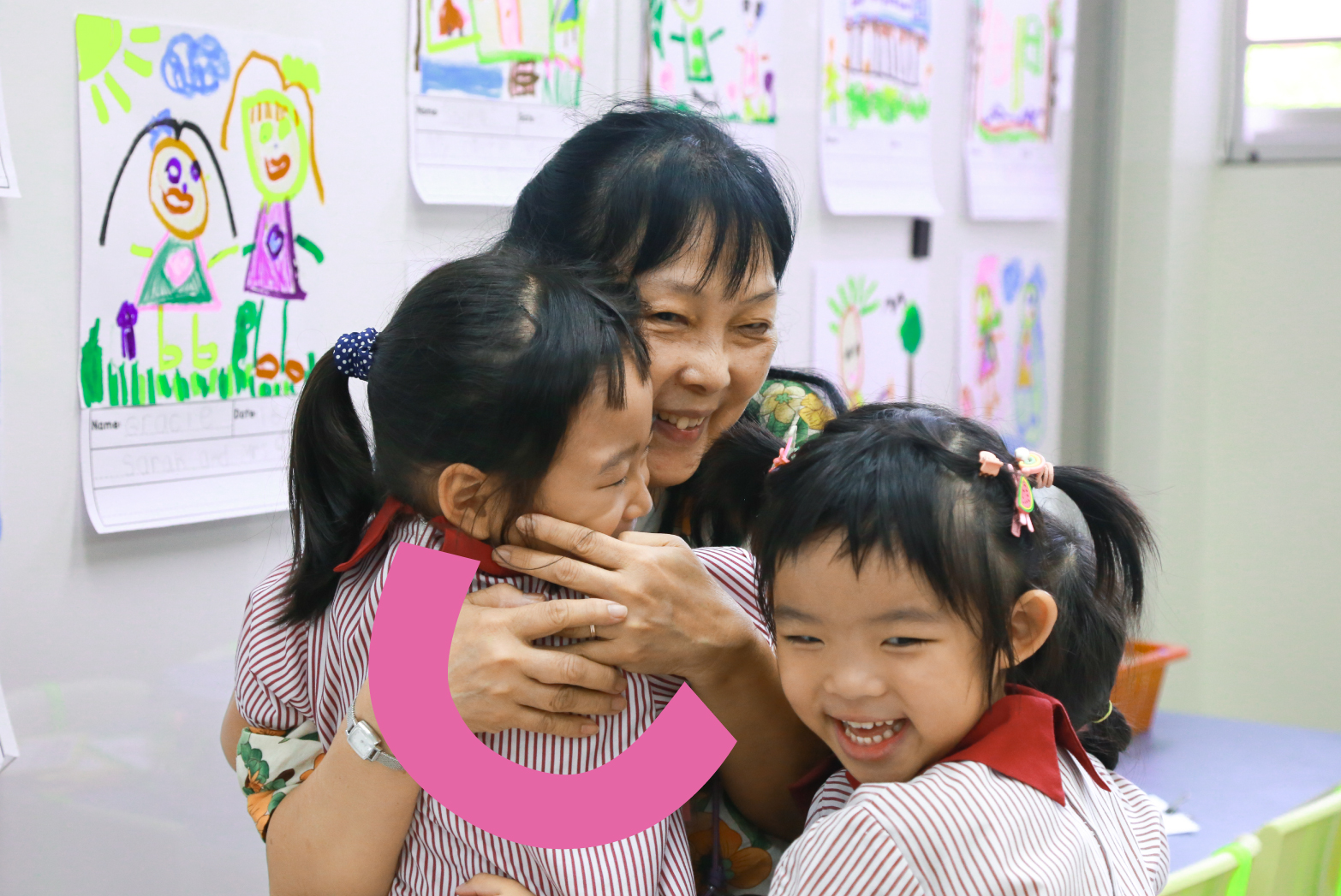 Child at graduation ceremony